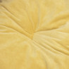 Cama de perro felpa y cuero sintético negro amarillo 99x89x21cm 3