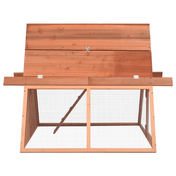 Conejera de madera maciza de abeto 152x127x109.5 cm M 4