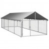 Canil de exterior com telhado 600x200x150 cm 4