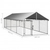 Canil de exterior com telhado 600x200x150 cm 5