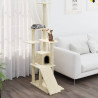 Árvore para gatos c/ postes arranhadores sisal 155 cm cor creme 1