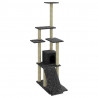 Rascador para gatos con postes de sisal gris oscuro 155 cm 2