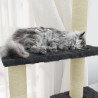 Rascador para gatos con postes de sisal gris oscuro 155 cm 4