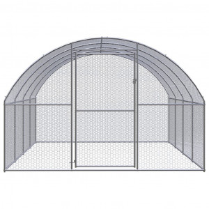 Gallinero de exterior de acero galvanizado 3x4x2 m H