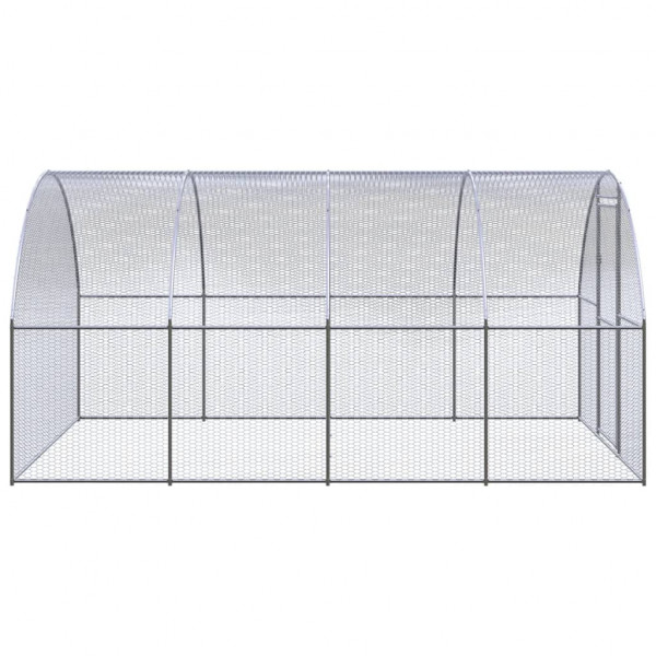 Galinheiro de exterior 3x4x2 m aço galvanizado M 3