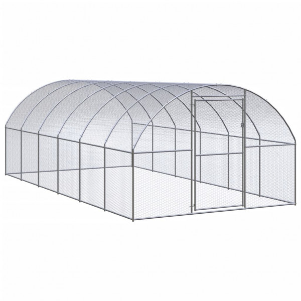 Gallinero de exterior de acero galvanizado 3x6x2 m D