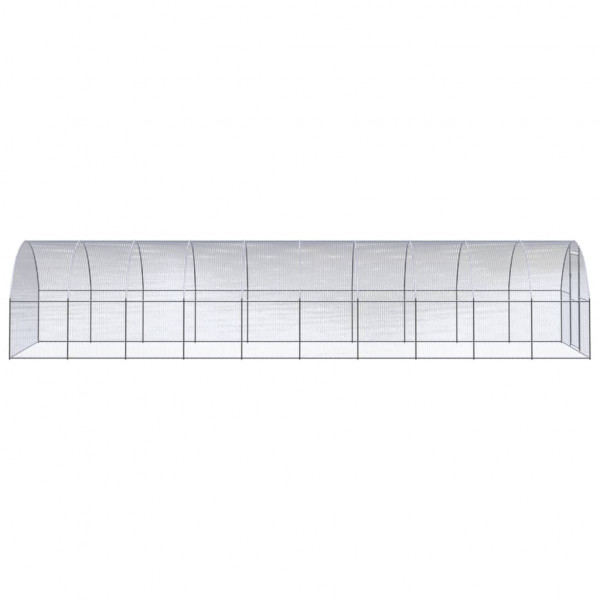 Gallinero de exterior de acero galvanizado 3x10x2 m M 3