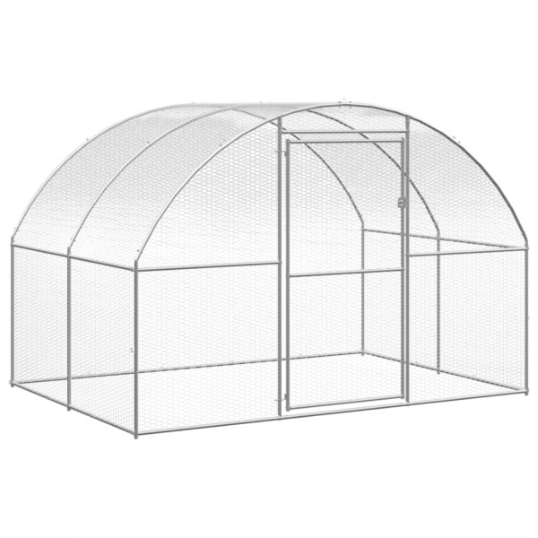 Gallinero de exterior de acero galvanizado 3x10x2 m M 5