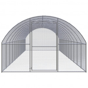 Gallinero de exterior de acero galvanizado 3x12x2 m H