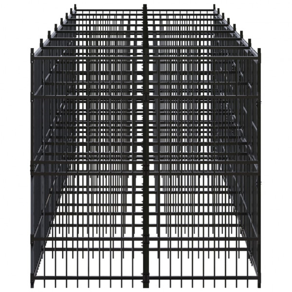 Canil de exterior 12.9 m² aço M 3