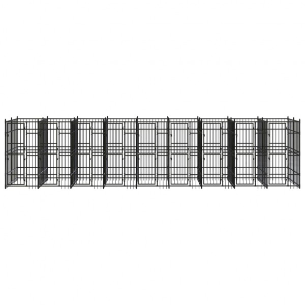 Canil de exterior 16.59 m² aço M 2