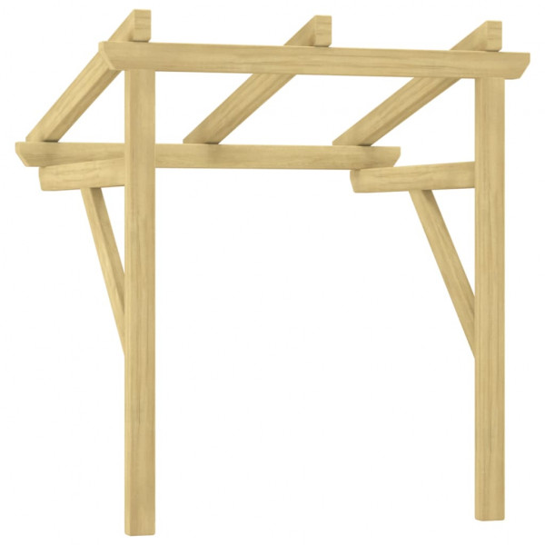 Toldo de porta 100x100x80 cm pinho maciço impregnado M 5