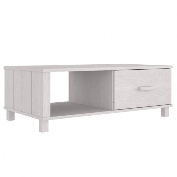 Mesa de centro HAMAR madera maciza de pino blanco 100x55x35 cm M 2