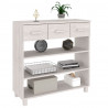 Mesa consola HAMAR 90x35x90 cm pinho maciço branco 4