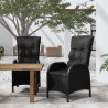 Cadeiras de exterior 2 pcs vime PE preto 1