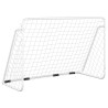 Baliza de futebol com rede 180x90x120 cm aço branco 2
