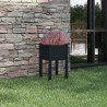 Jardinera de madera maciza de pino negro 40x40x70 cm 1