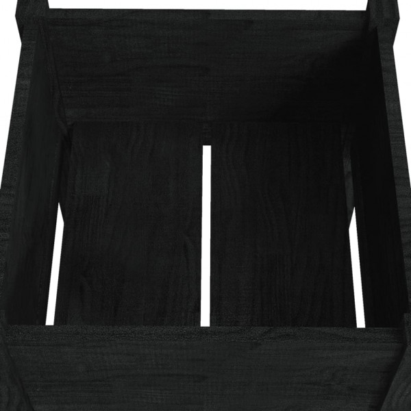 Jardinera de madera maciza de pino negro 40x40x70 cm M 5