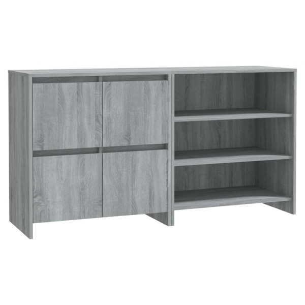 Aparador de 2 piezas madera manufacturada gris Sonoma M 2