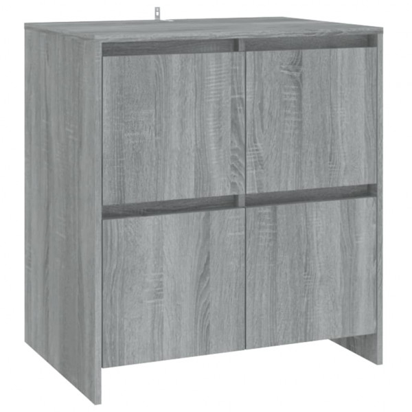 Aparador de 2 piezas madera manufacturada gris Sonoma M 4