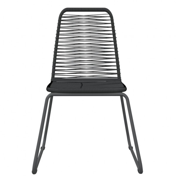 Juego de comedor para jardín 3 piezas negro M 4