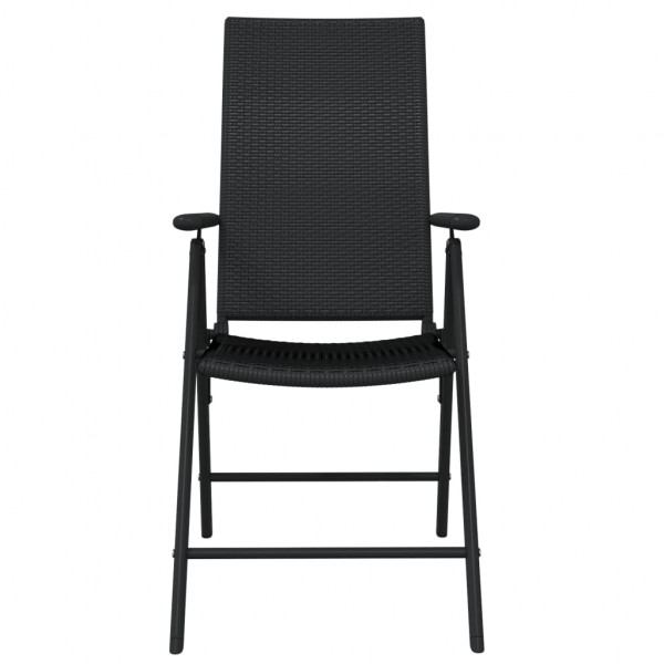 Juego de comedor de jardín 3 piezas negro M 4