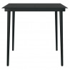 Juego de comedor para jardín 5 piezas negro 4