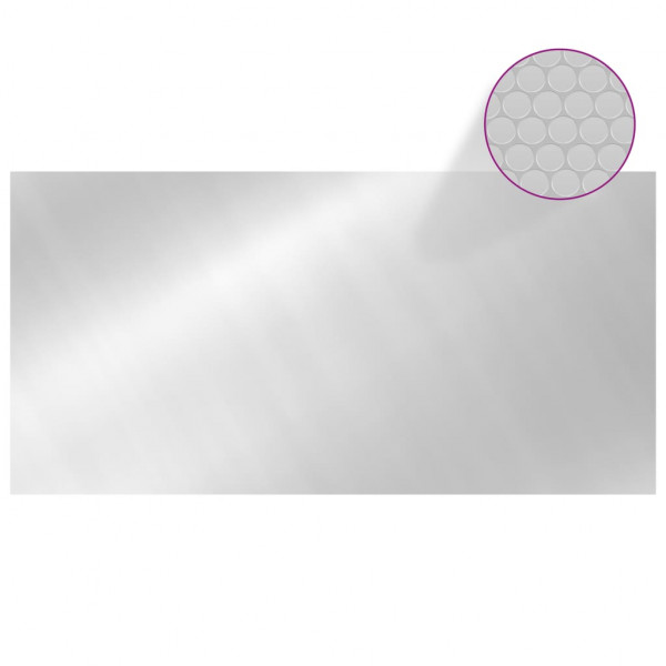 Cubierta de piscina PE plateado 975x488 cm M 2