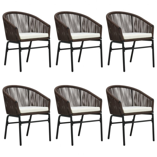 7 pcs conjunto de jantar para jardim castanho M 3