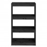 Estantería/divisor de espacios madera pino negro 60x30x103.5 cm 5