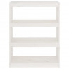 Estantería/divisor de espacios madera pino blanco 80x30x103.5cm 5