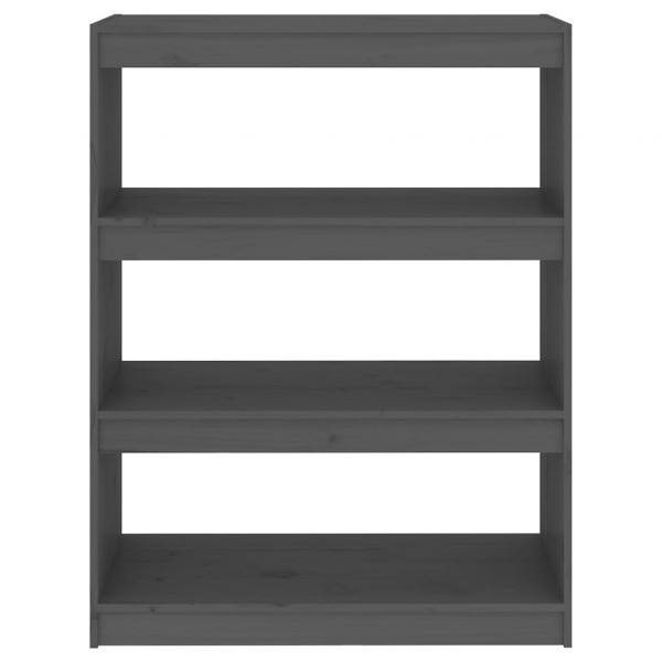 Estantería/divisor de espacios madera pino gris 80x30x103.5 cm M 5