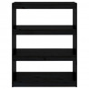 Estantería/divisor de espacios madera pino negro 80x30x103.5 cm 5