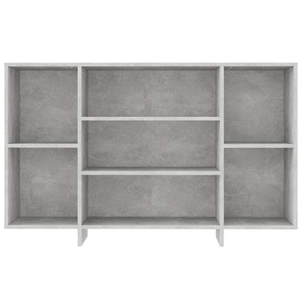 Aparador de madera contrachapada gris hormigón 120x30x75 cm M 5