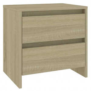 Mesita de noche madera ingeniería roble Sonoma 45x34.5x44.5 cm H
