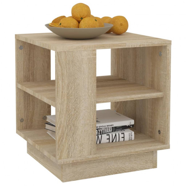 Mesa de centro madera contrachapada roble Sonoma 40x40x43 cm M 4