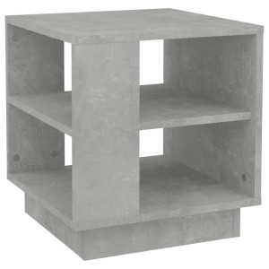 Mesa de centro madera contrachapada gris hormigón 40x40x43 cm H