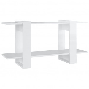 Estantería madera contrachapada blanco brillante 100x30x51 cm H