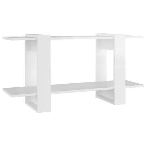 Estantería madera contrachapada blanco brillante 100x30x51 cm M 2