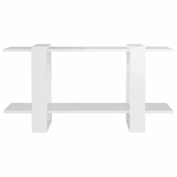 Estantería madera contrachapada blanco brillante 100x30x51 cm M 3