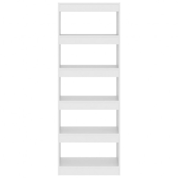 Estantería/divisor madera de ingeniería blanco 60x30x166 cm M 5