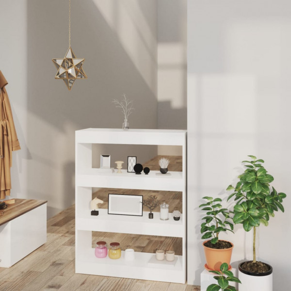 Estantería/divisor madera contrachapada blanco 80x30x103 cm D