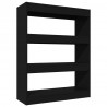 Estantería/divisor madera contrachapada negro 80x30x103 cm 2