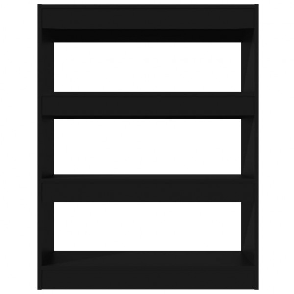 Estantería/divisor madera contrachapada negro 80x30x103 cm M 5