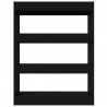 Estantería/divisor madera contrachapada negro 80x30x103 cm 5