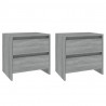 Mesita noche 2 uds madera ingeniería gris Sonoma 45x34.5x44.5cm 2