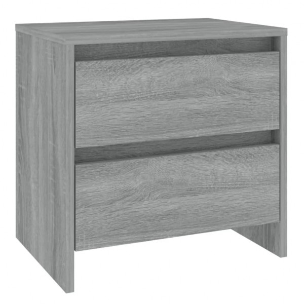 Mesita noche 2 uds madera ingeniería gris Sonoma 45x34.5x44.5cm M 5
