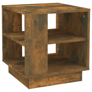 Mesa de centro madera contrachapada roble ahumado 40x40x43 cm H
