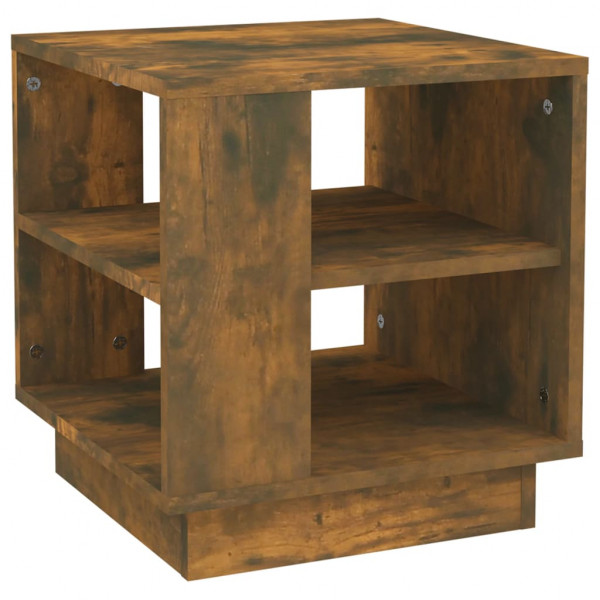 Mesa de centro madera contrachapada roble ahumado 40x40x43 cm M 2