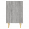 Mesita de noche con patas de madera gris Sonoma 40x30x50 cm 5